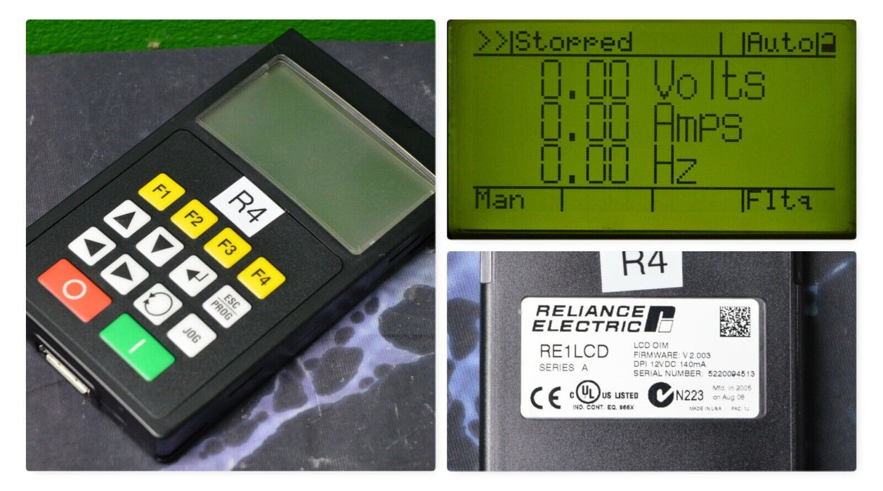 Reliance Electric RE1LCD A Keypad FRN:2.003 Tested Good R4