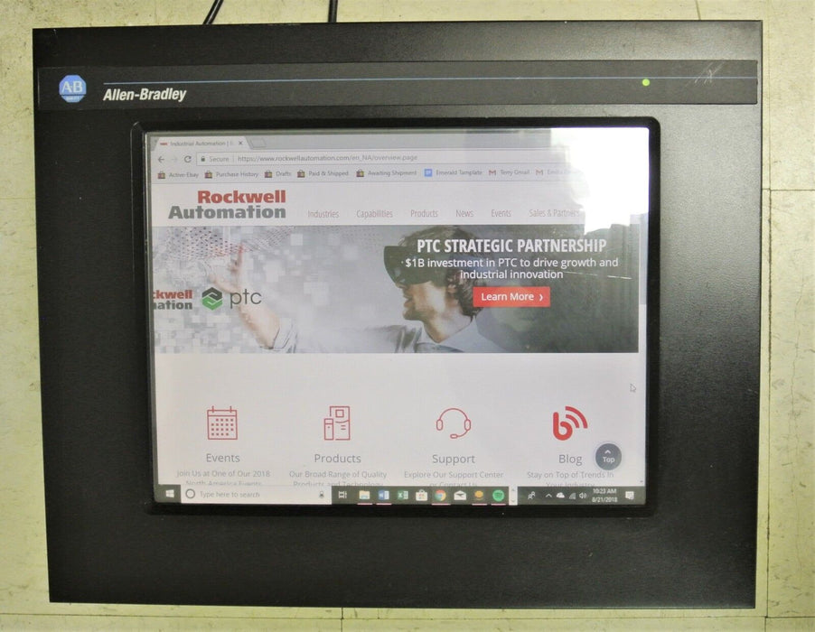 Allen-Bradley 6185-CAAAAAZ Industrial Flat Panel LCD Monitor Ser. A #6185-C 15"