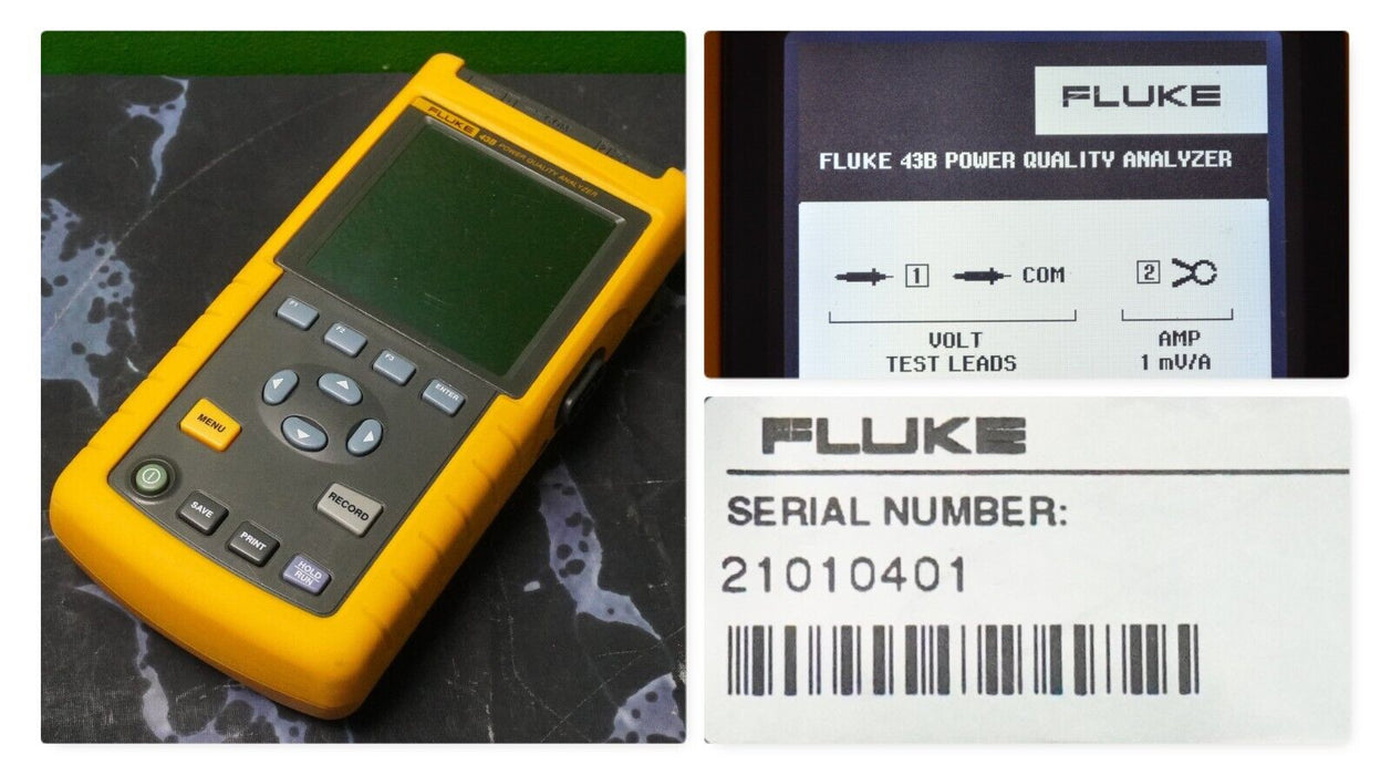 FLUKE 43B HANDHELD Power Quality Analyzer Tested