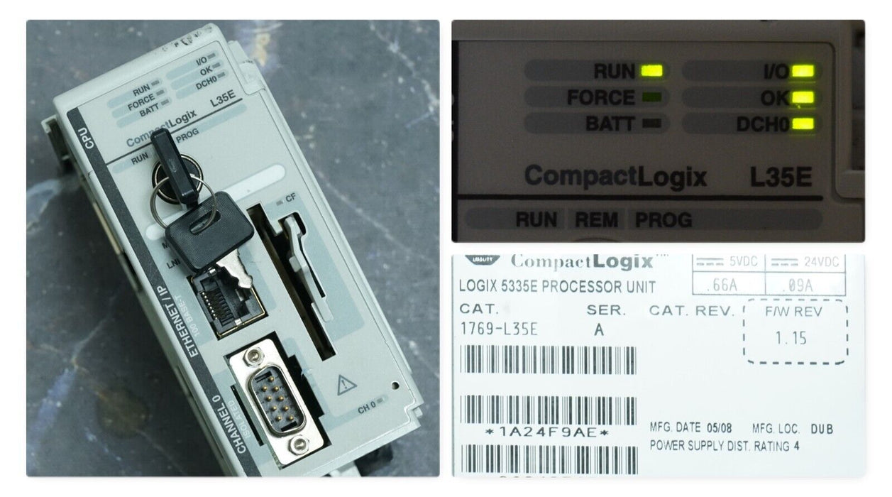 Allen-Bradley 1769-L35E Controller Tested Good FRN:1.15