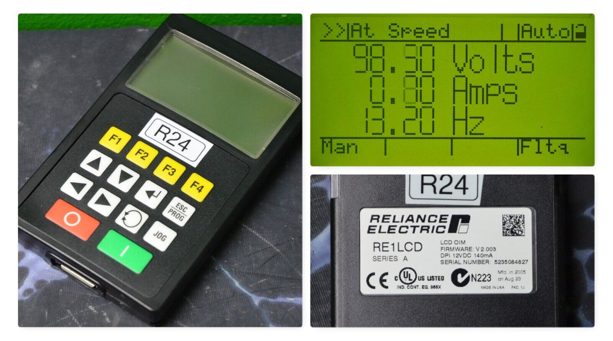 Reliance Electric RE1LCD A Keypad FRN:2.003 Tested Good R24