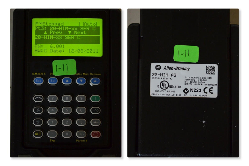 Allen-Bradley 20-HIM-A3 SERIES C Full Numeric HMI Keypad Firmware 6.001   #1-11