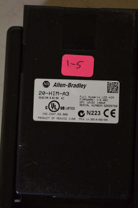 Allen-Bradley 20-HIM-A3 SERIES C Full Numeric HMI Keypad Firmware 6.001   #1-5