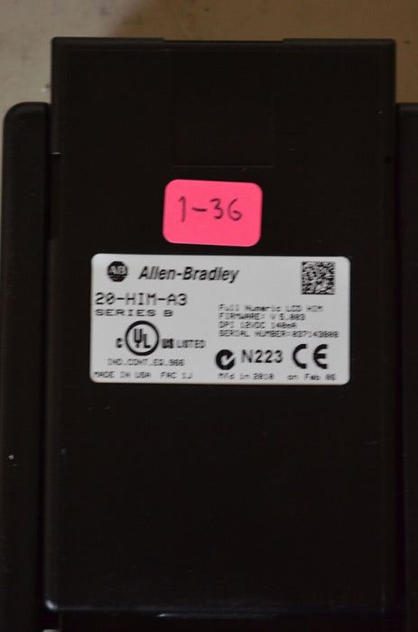 Allen-Bradley 20-HIM-A3 SERIES B Full Numeric HMI Keypad Firmware 5.003   #1-36