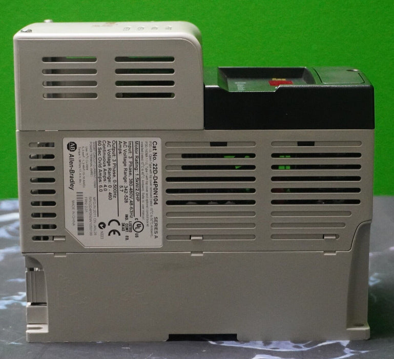 Allen-Bradley 22D-D4P0N104 PowerFlex 40P Drive 2HP Series A Tested Good FRN:2.01