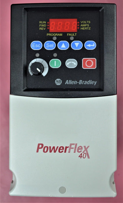 Low Hours Allen Bradley 22B-D6P0N104 PowerFlex 40 3HP Drive Tested Good FRN:6.01