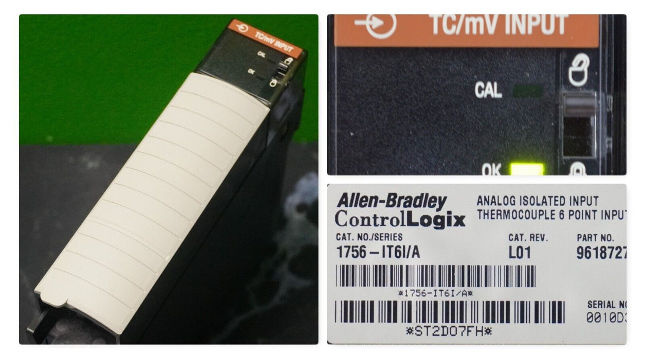 Allen Bradley 1756-IT6I ControlLogix 6 Point Isolated TC In Module Ser A FW 1.9