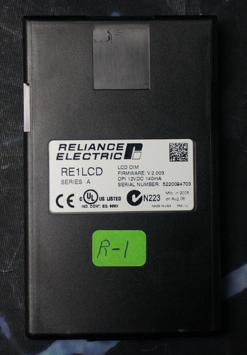 Reliance Electric RE1LCD A Keypad FRN:2.003 Tested Good R1