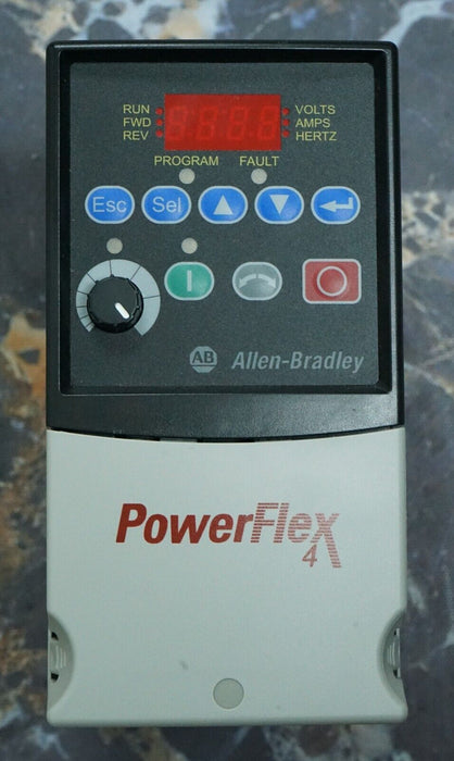 Allen Bradley PowerFlex4 1/2HP 22A-D1P4N104 Tested Good FRN:5.01