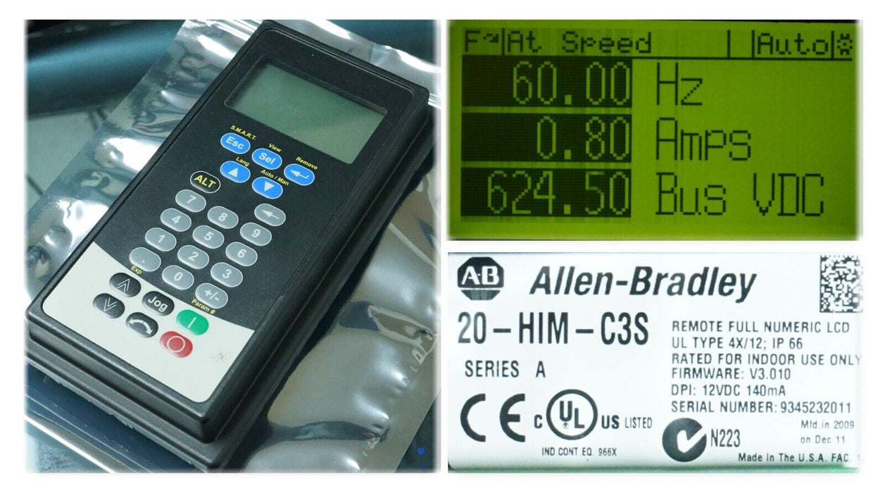 Allen Bradley 20-HIM-C3S Series A Panel Mount Remote HIM