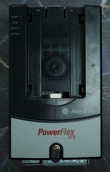 Low-Run Hrs Allen-Bradley 20AD2P1A0AYNNNC0 PowerFlex70 1HP 480VAC FRN:5.001