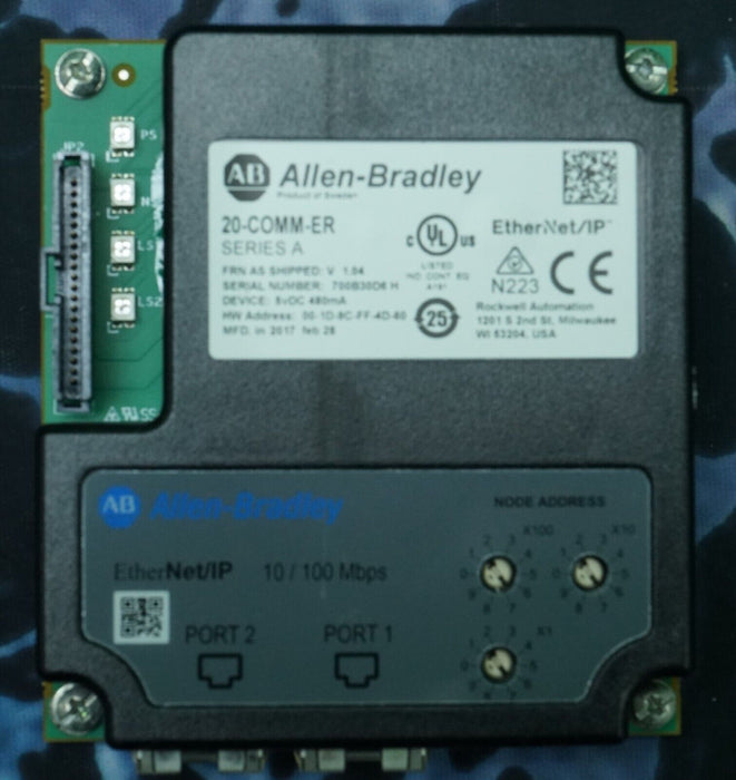 Allen-Bradley 20-COMM-ER EtherNet Adapter Module FRN:1.04