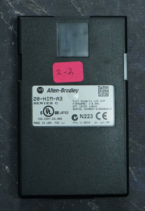 Allen-Bradley 20-HIM-A3 SERIES B Full Numeric HMI Keypad Firmware:6.001  #2-2