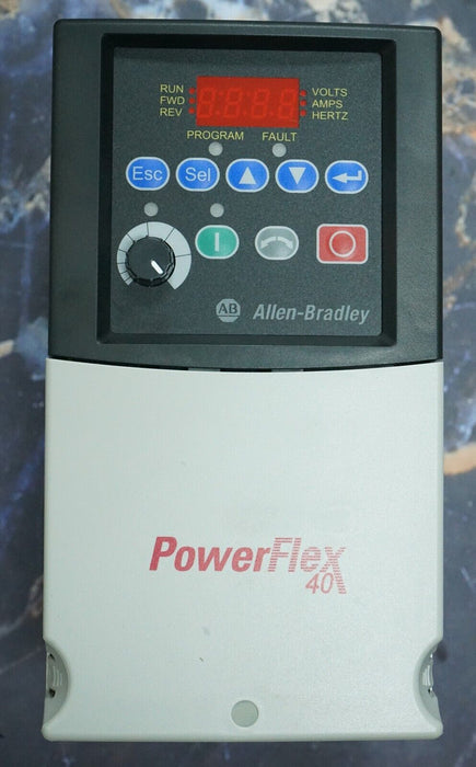 Low Hours Allen-Bradley 22B-D4P0N104 Power Flex 40 Drive 2HP Ser A FRN:6.02