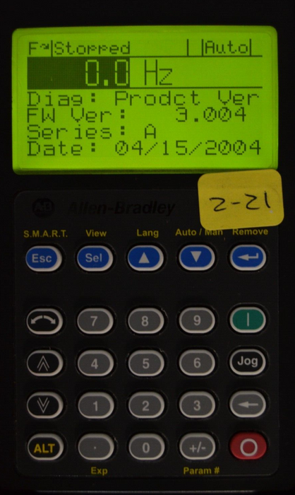 Allen-Bradley 20-HIM-A3 SERIES A Full Numeric HMI Keypad Firmware: 3.004  #2-21