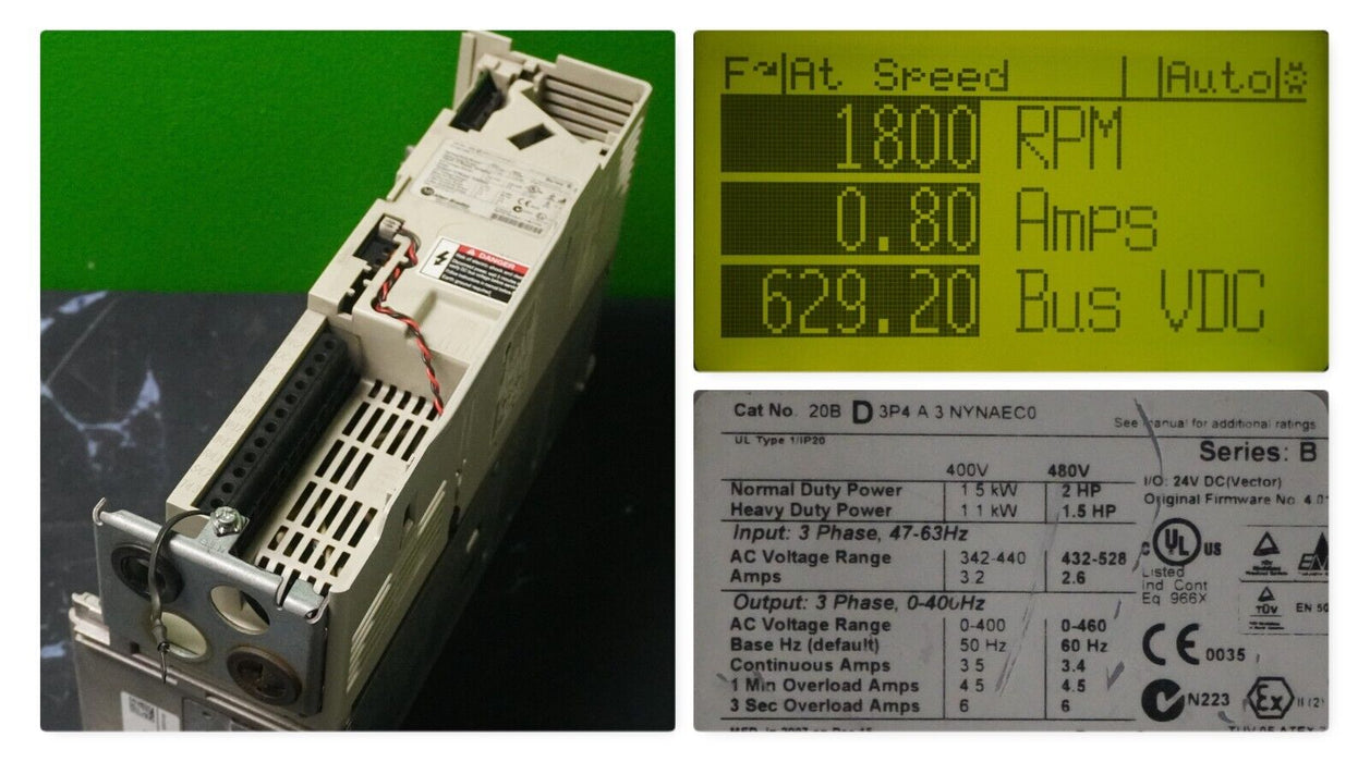 Allen-Bradley PowerFlex 700 3HP 20BD3P4A3NYNAEC0 Power Supply FRN:4.01