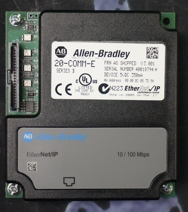 Allen-Bradley 20-COMM-E Powerflex 700 Ethernet Adapter FRN:3.001