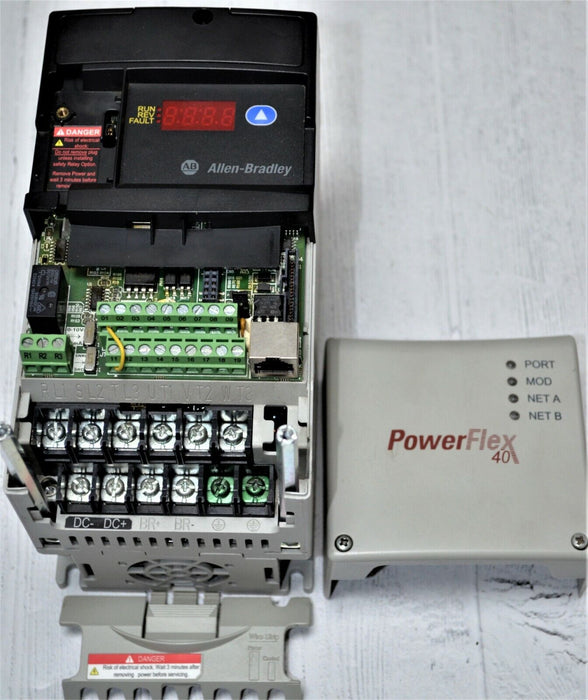 Low Hours 22D-D4P0N104 Allen Bradley PowerFlex 40P Drive 2 HP Ser. A FRN:2.01