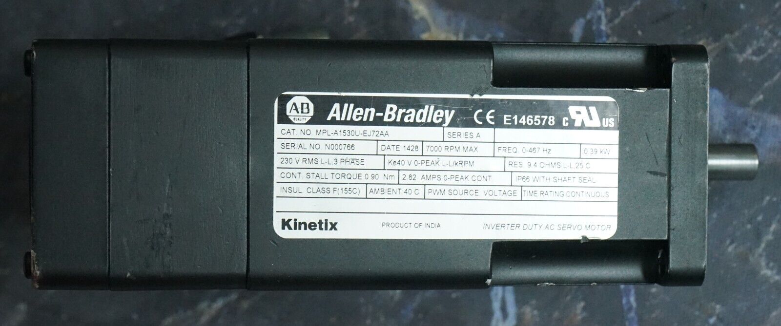 Allen Bradley MPL-A1530U-EJ72AA Brushless Servo Motor 460V AC