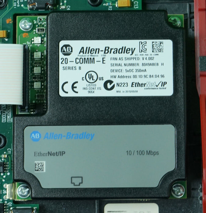 Low Hr Allen-Bradley PowerFlex 700 3 HP 20BD5P0A3AYNAEC0 480 VAC FRN:10.002