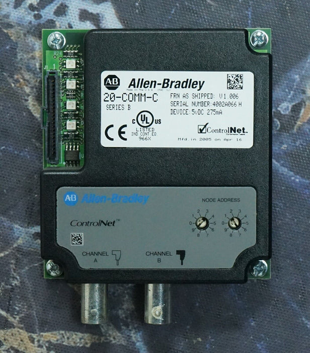 Allen Bradley 20-COMM-C ControlNet Adapter Series B Firmware Ver. 1.006