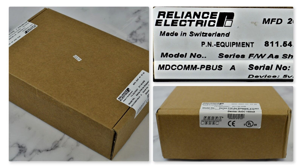 NEW IN BOX RELIANCE 811.54.00B PROFIBUS COMMUNICATIONS MODULE MDCOMM-PBUS