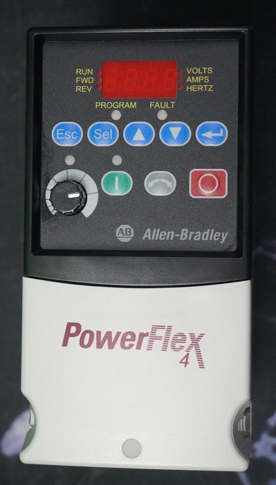 Low Hrs Allen-Bradley 22A-A1P5N114 POWERFLEX 4 1/4HP FRN 6.01 Tested Good