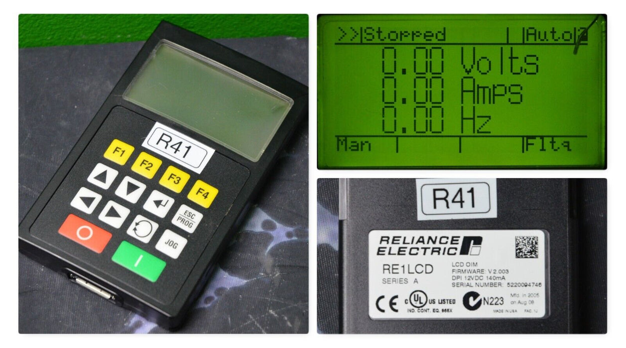 Reliance Electric RE1LCD A Keypad FRN:2.003 Tested Good R41