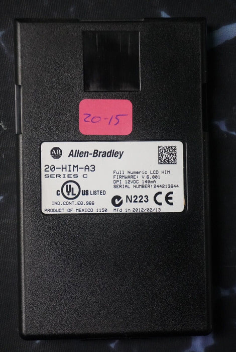 Allen-Bradley 20-HIM-A3 SERIES C Full Numeric HMI Keypad Firmware 6.001   #20-15