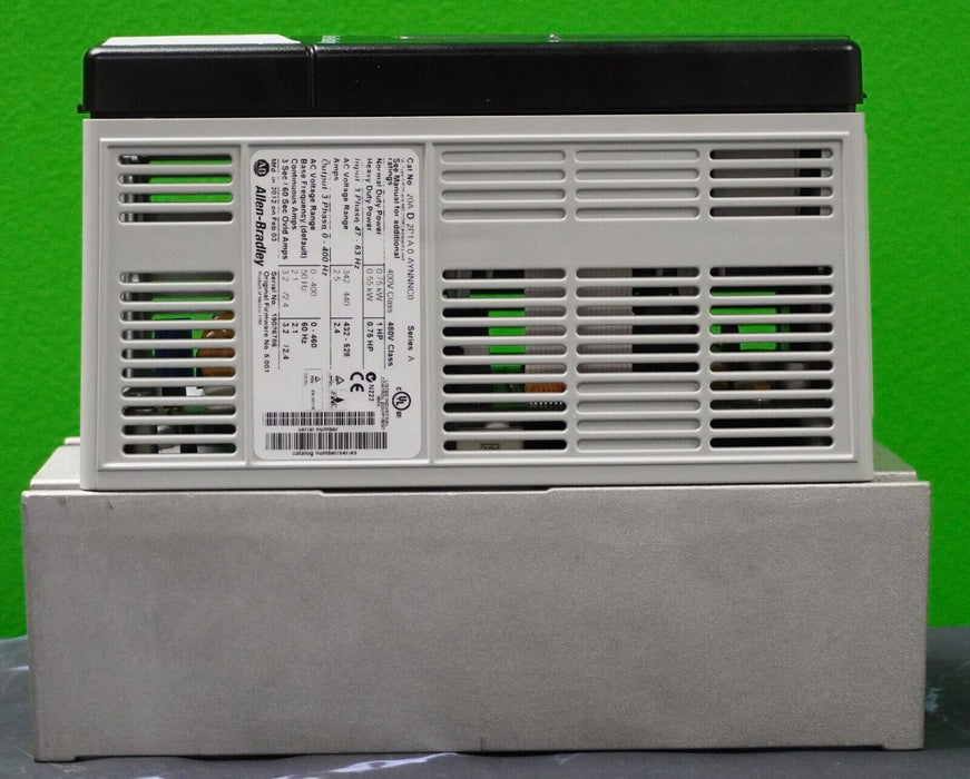 Low Hrs Allen-Bradley 20AD2P1A0AYNNNC0 PowerFlex70 1HP Series A FRN:5.001 Tested