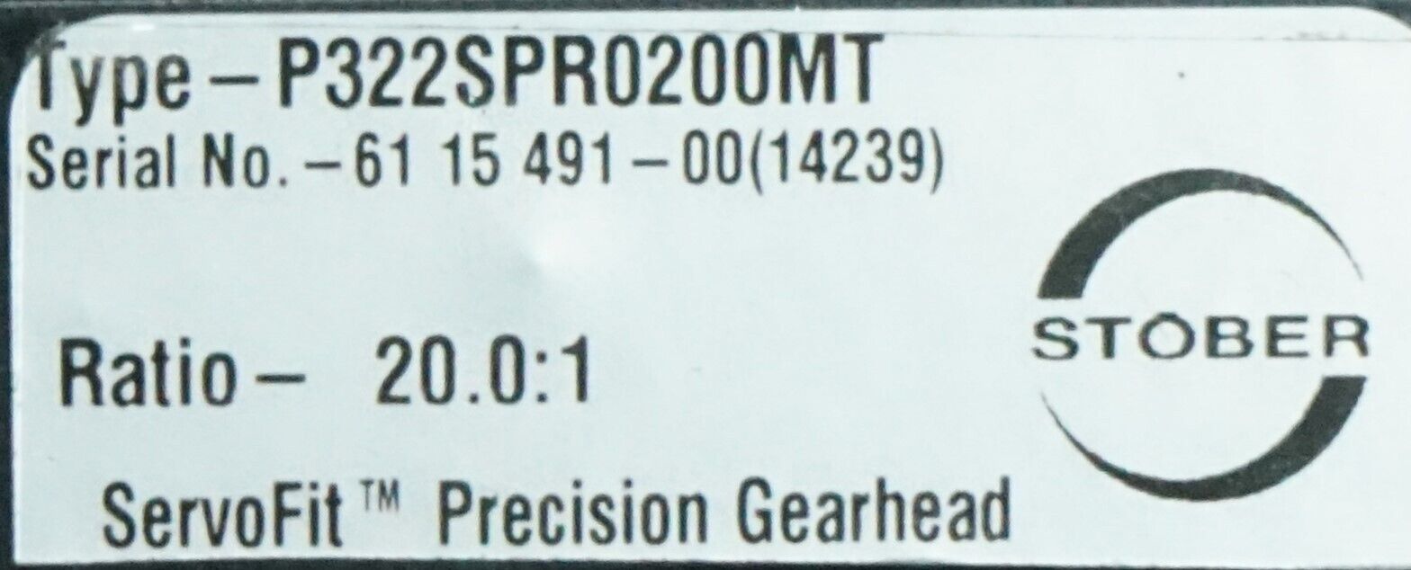 Stober P322SPR0200MT ServoFit Precision Gearhead 20.0:1 Ratio