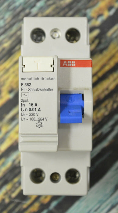 ABB F362-16/0.01 Circuit Breaker 16A 10mA 2-Poles Qty