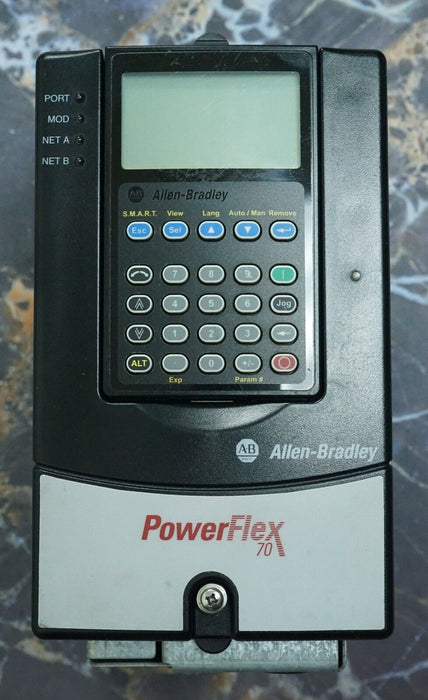 Low Hour Allen Bradley PowerFlex 70 1HP 20AD2P1A3AYNNNC0 480VAC FRN:5.001 Tested