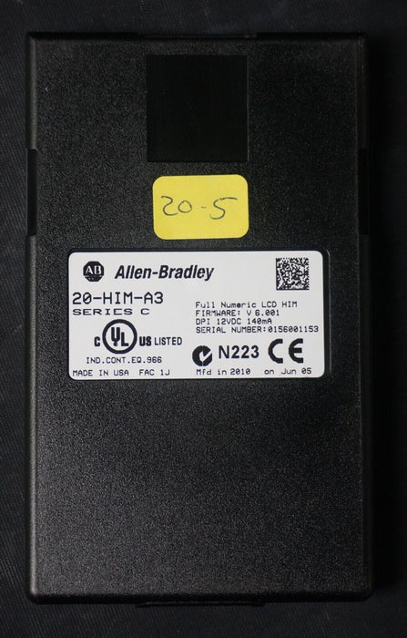 Allen-Bradley 20-HIM-A3 SERIES C Full Numeric HMI Keypad Firmware 6.001   #20-5