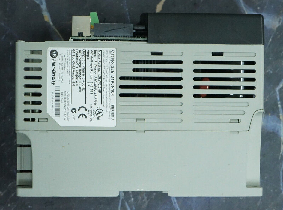 Allen-Bradley 22B-D4P0N104 PowerFlex 40 2HP Drive Series A FRN:6.01