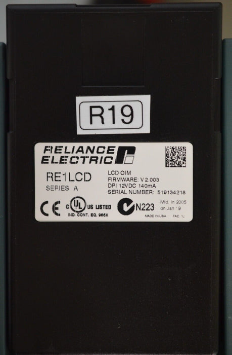 Reliance Electric RE1LCD A Keypad FRN:2.003 Tested Good R19