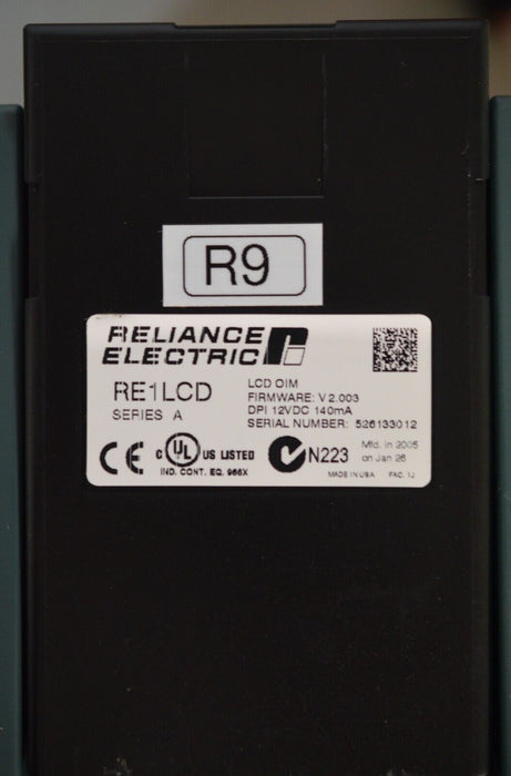 Reliance Electric RE1LCD A Keypad FRN:2.003 Tested Good R9