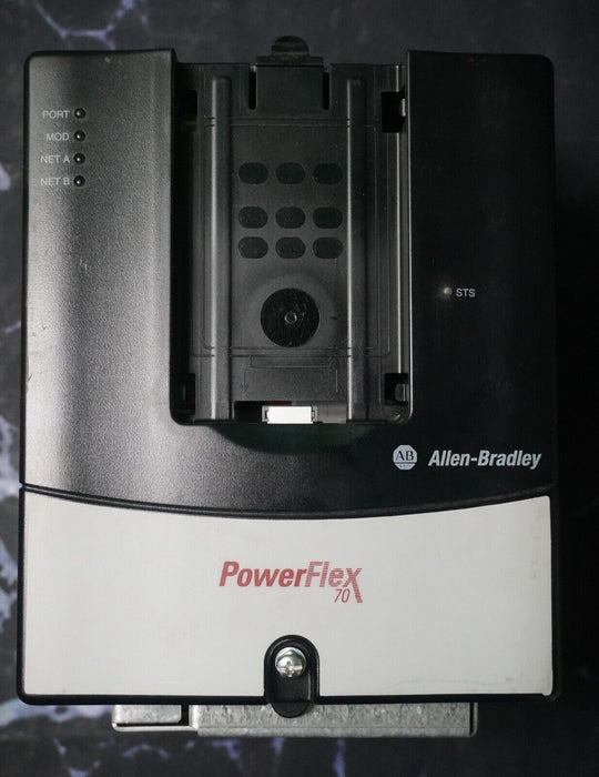 Zero Hr Allen-Bradley PowerFlex 70 1HP 20AD2P1A0AYNANC0 480 VAC FRN:5.001