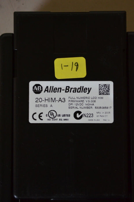 Allen-Bradley 20-HIM-A3 SERIES A Full Numeric HMI Keypad Firmware 3.006   #1-19