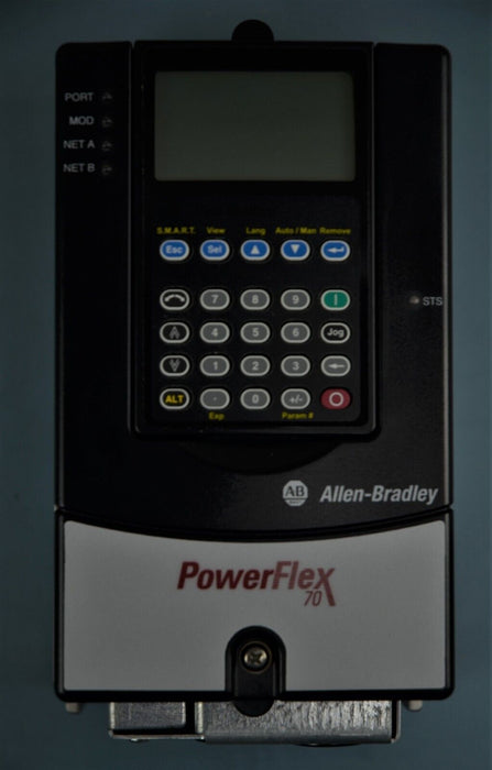 Low Hours Allen-Bradley PowerFlex 70 1 HP 20AB4P2A3AYNNEC1 Ser. A 240V FRN:3.003