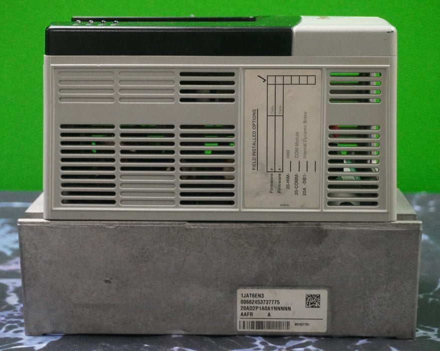 Allen-Bradley PowerFlex 70 1 HP 20AD2P1A0AYNNNNN 480 VAC FRN 2.005 Tested Clean