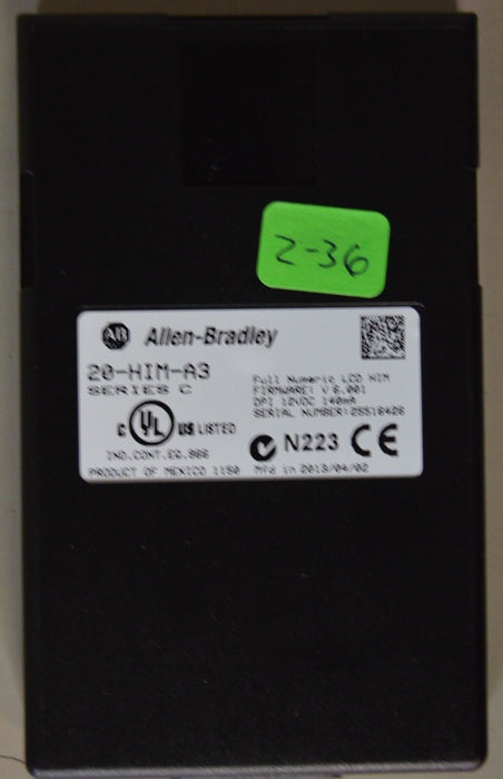 Allen-Bradley 20-HIM-A3 SERIES C Full Numeric HMI Keypad Firmware:6.001  #2-36