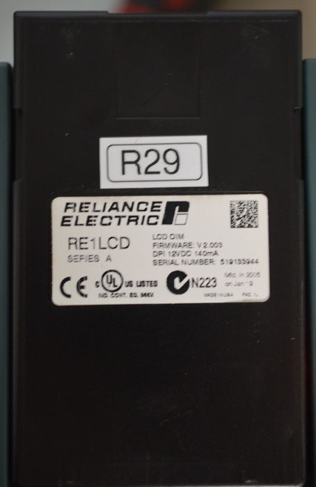 Reliance Electric RE1LCD A Keypad FRN:2.003 Tested Good R29