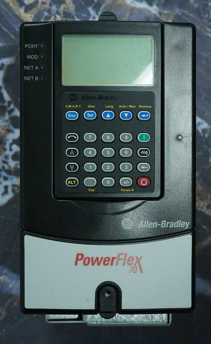 Allen Bradley PowerFlex 70 2HP 20AD3P4A3AYYNDNN 480 VAC FRN 2.008