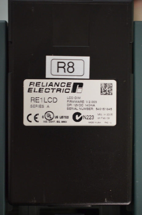 Reliance Electric RE1LCD A Keypad FRN:2.003 Tested Good R8