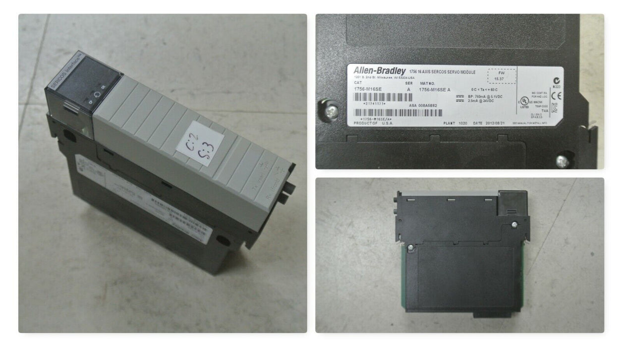 Allen Bradley 1756-M16SE Ser A FW 15.37 ControlLogix 16 Axis SERCOS Servo Module