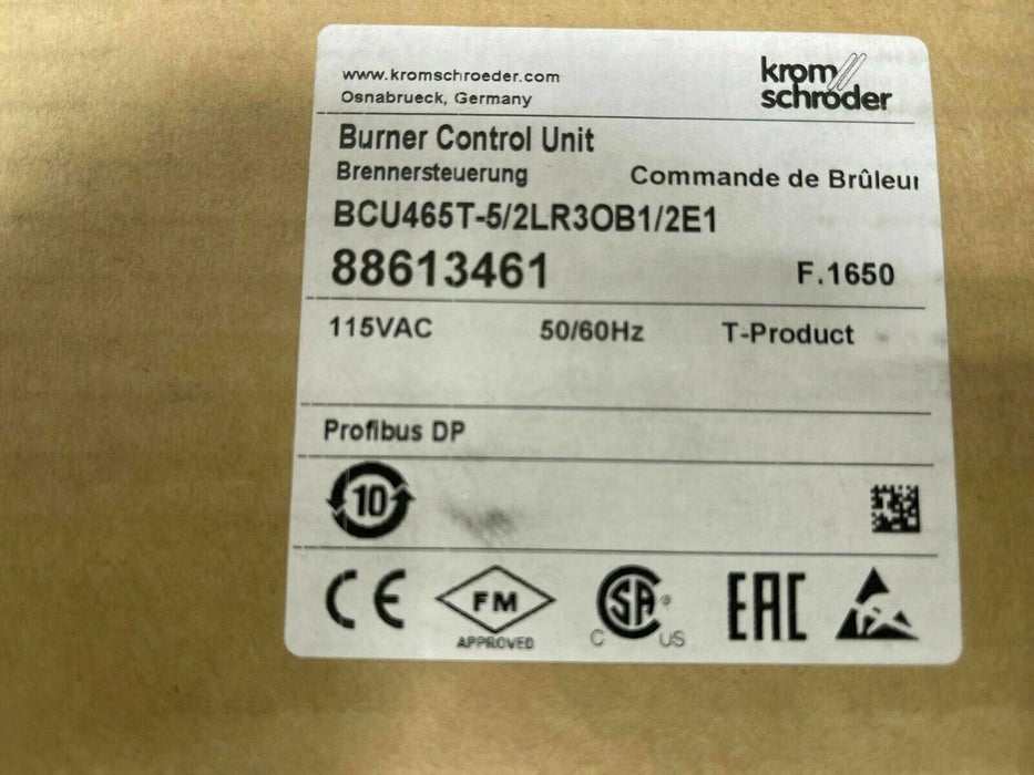 New Krom Schroder Burner Management System-BCU465T-5/2LR3OB1/2E1 115V