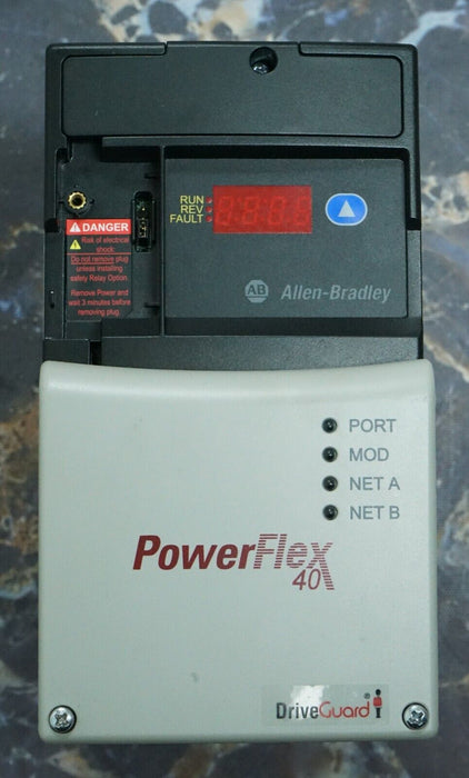 Low Hours Allen-Bradley 22D-D2P3N104 PowerFlex40P FRN:2.01 Series A Tested