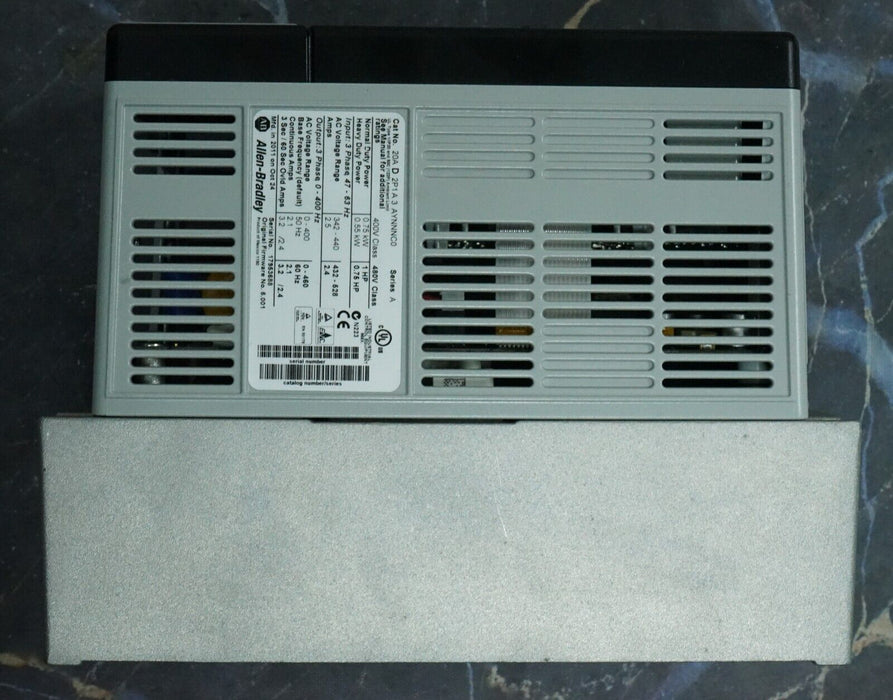 Allen-Bradley 20AD2P1A3AYNNNC0 PowerFlex70 1HP 480VAC FRN:5.001