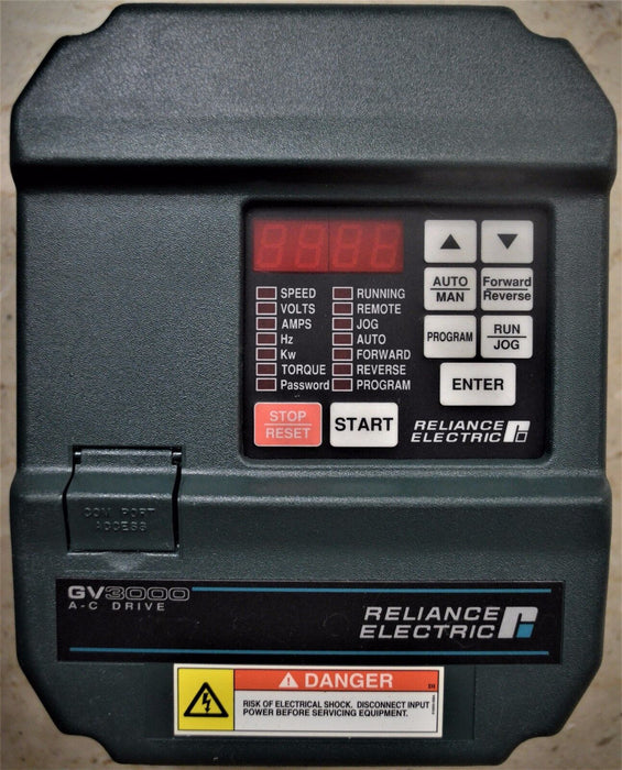 RELIANCE ELECTRIC GV3000 INVERTER 2 HP 2V4151 VER. 5.12 AC DRIVE TESTED GOOD